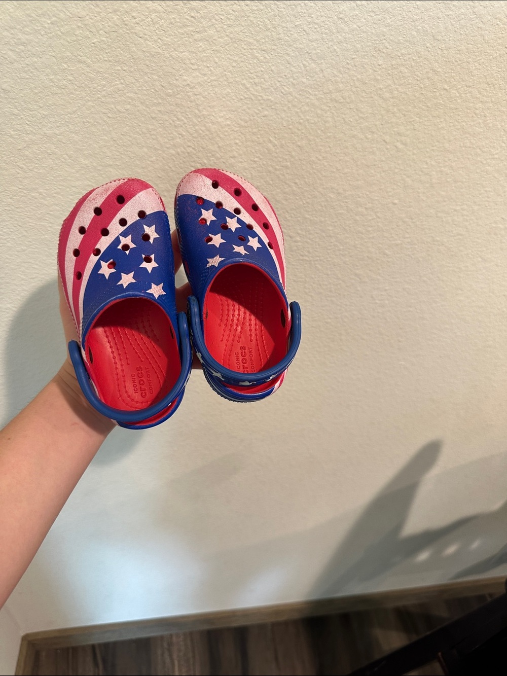 CROCS Kids Patriotic Red, White & Blue Star Clogs